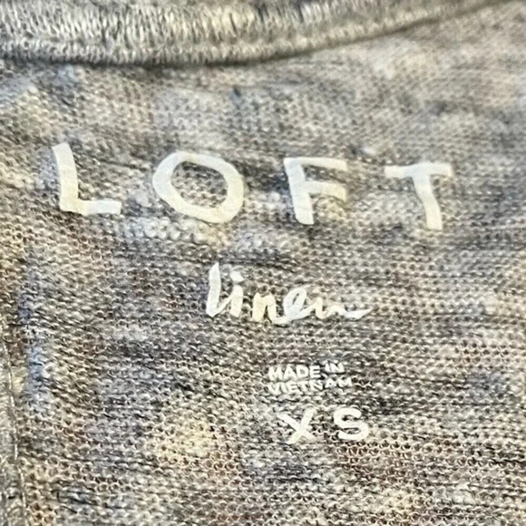 Loft 100% linen tee shirt, size XS - Picture 2 of 4